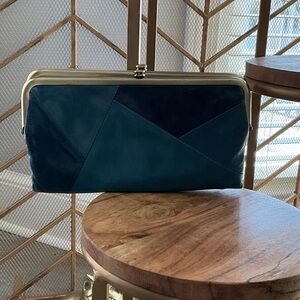 Hobo brand Leather Blue Patchwork Clutch
